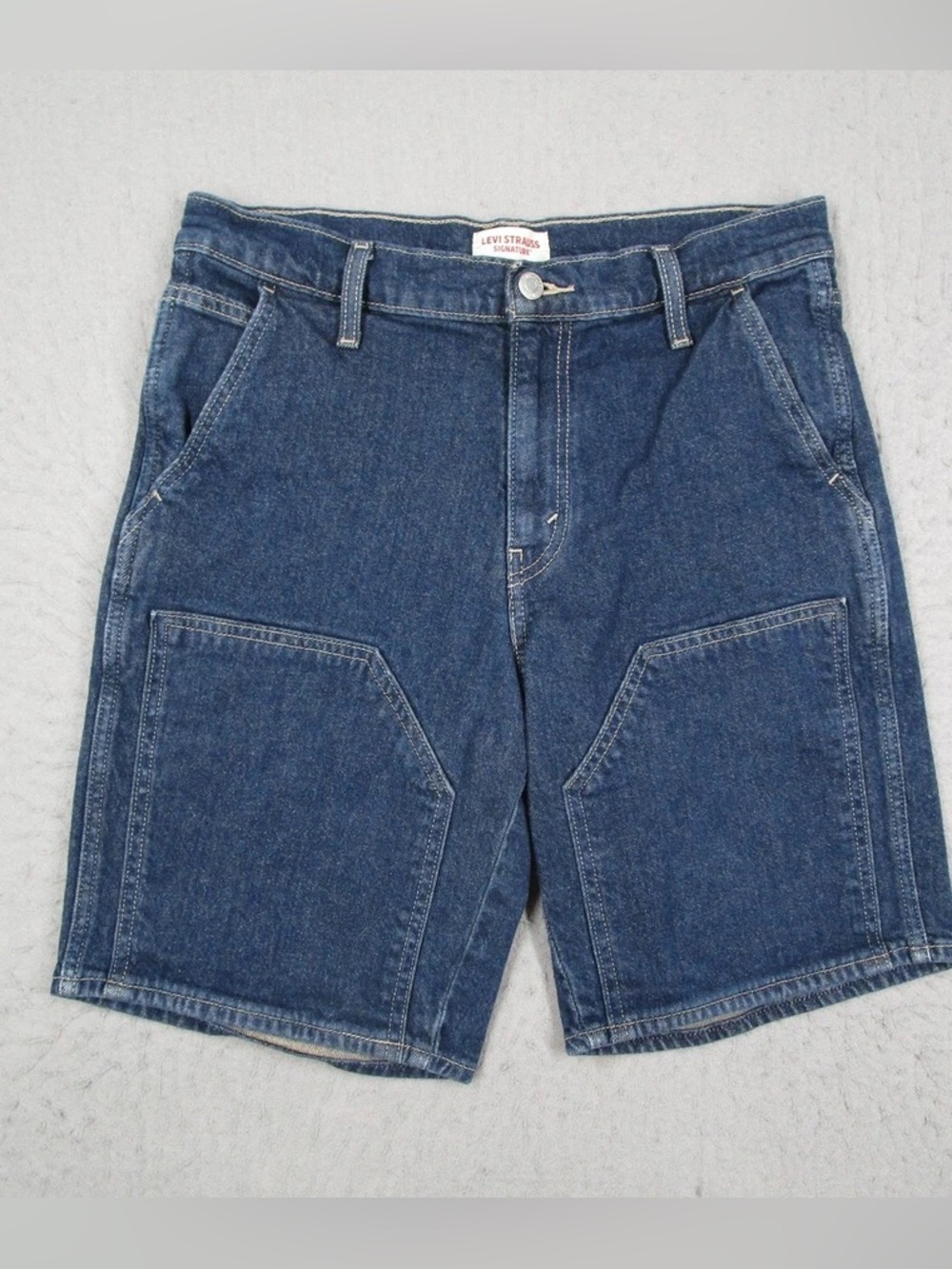 Levi's Dark Blue Denim Utility Carpenter Shorts